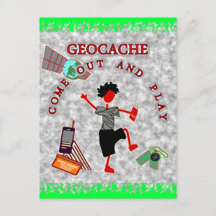 Carte Postale Geocache Sortent Et Jouent