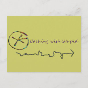 Carte Postale Géocaching Avec Stupide