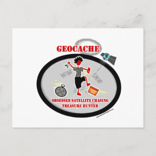 Carte Postale Géocaching Obsédée Satellite