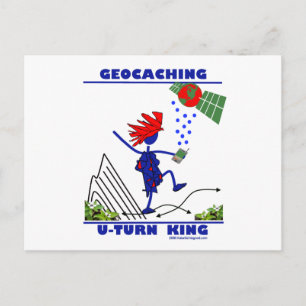 Carte Postale Geocaching U Turn King