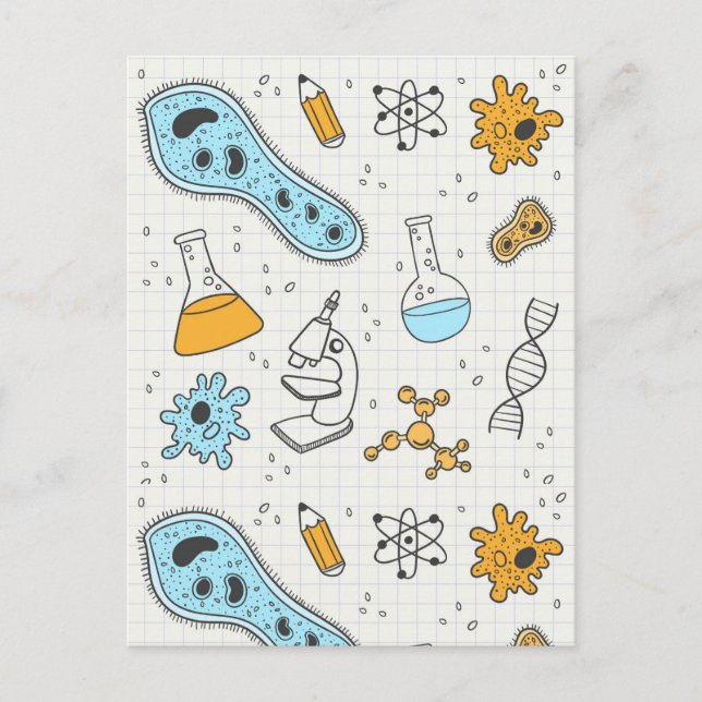 Carte Postale Géographie science Geek biologie art (Devant)