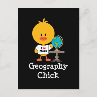 Carte postale Geography Chick