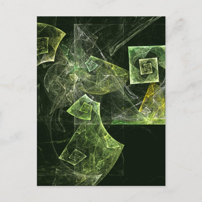 Carte Postale Géométrie fractale de lumière abstraite en équilib (Devant)