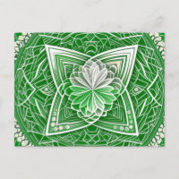 Géométrie sacrée de la fleur celtique verte du cha