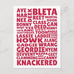 Carte Postale Geordie slang