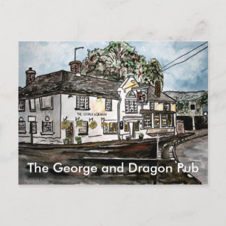 Carte Postale george and dragon pub restaurant england art, T...