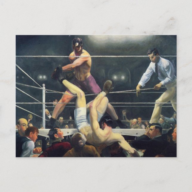 Carte Postale George Bellows Dempsey et Firpo Art of Boxing (Devant)