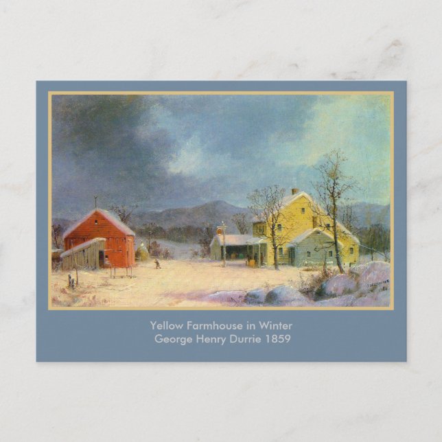 Carte Postale George Durrie Jaune Russe Campagne Agritourisme (Devant)