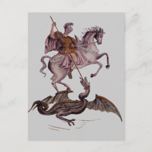 CARTE POSTALE GEORGE ET LE DRAGON