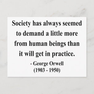 Carte Postale George Orwell Citation 8a
