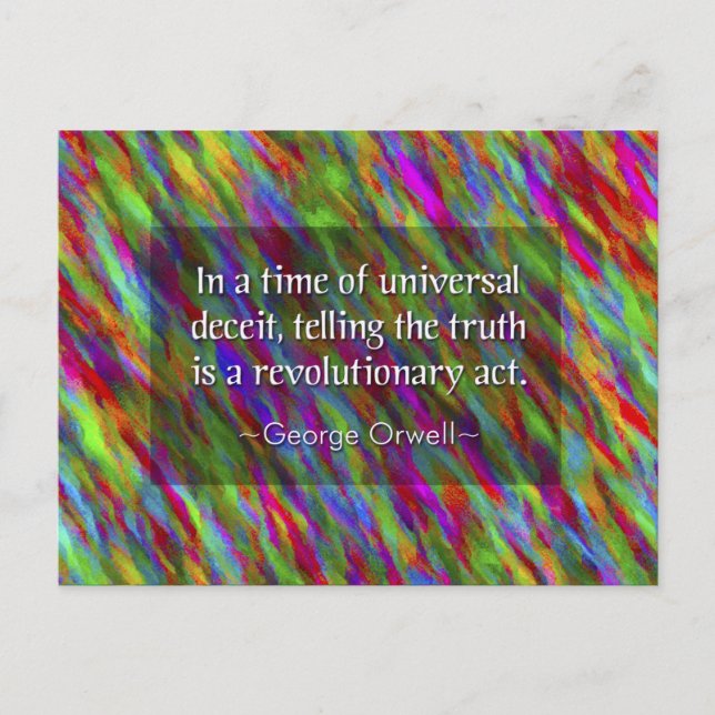 Carte postale George Orwell Truth (Devant)