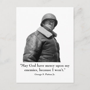 Carte Postale George Patton et Citation