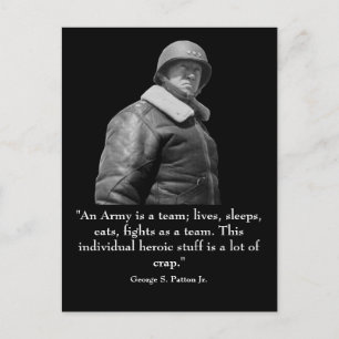 Carte Postale George Patton et Citation