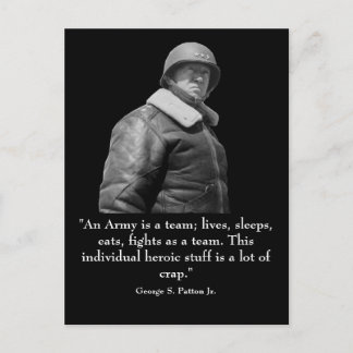 Carte Postale George Patton et Citation