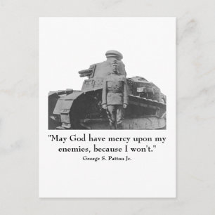 Carte Postale George Patton et Citation