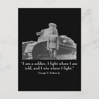 Carte Postale George Patton et Citation