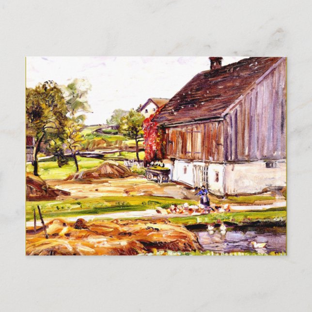 Carte Postale George Symons - Scène Barnyard (Devant)