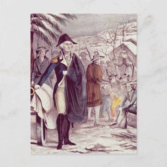 Carte Postale George Washington à Valley Forge (Devant)