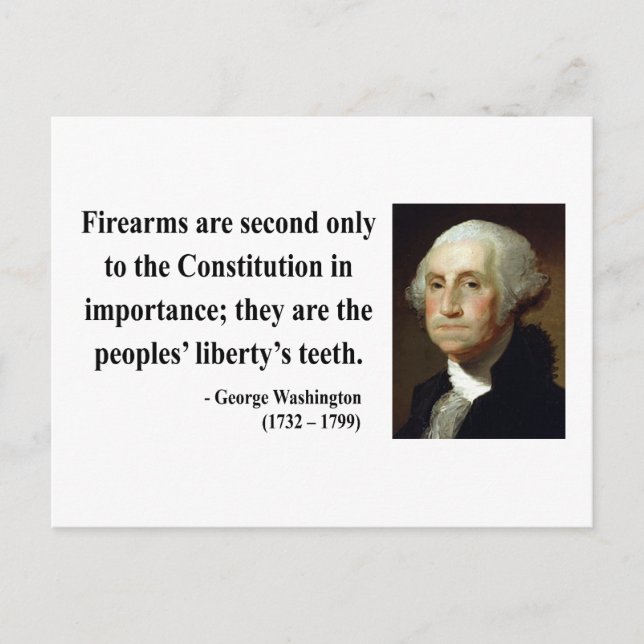 Carte Postale George Washington Citation 6b (Devant)
