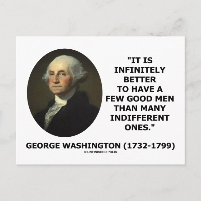 Carte Postale George Washington Citation De Quelques Bons Hommes (Devant)