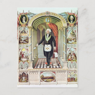 Carte Postale George Washington comme un franc-maçon