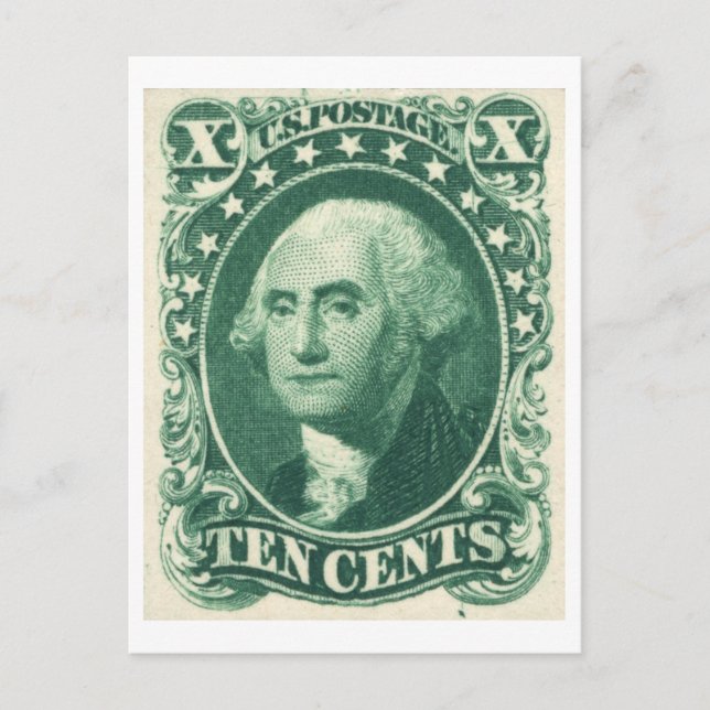 Carte Postale George Washington Dix Cents Pot américain (Devant)
