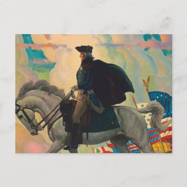 Carte Postale George Washington par Newell Convers Wyeth (Devant)