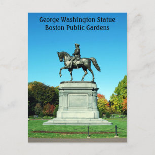 Carte Postale George Washington Statue, Boston Public Gardens