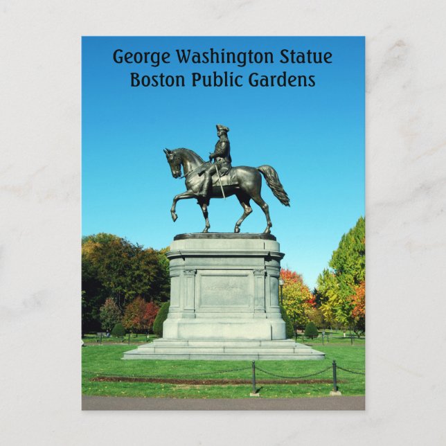 Carte Postale George Washington Statue, Boston Public Gardens (Devant)