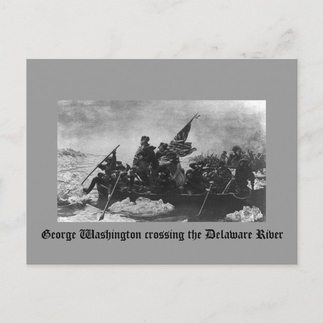 Carte Postale George Washington traversant la rivière Delaware (Devant)