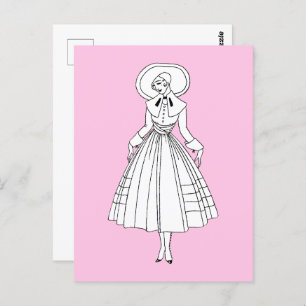 Carte Postale Georges Barbier Illustration de mode des années 19