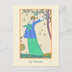 Carte Postale Georges Lepape Mode Art Déco Vintage Le Verger