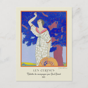 Carte Postale Georges Lepape Mode Art Déco Vintage Les Cerise
