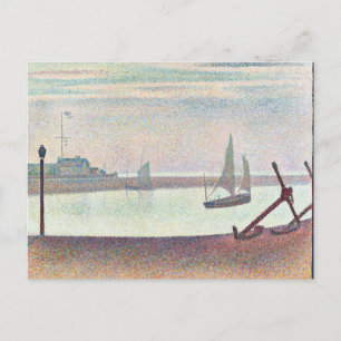 Carte Postale Georges Seurat Le chenal à Gravelines, soirée