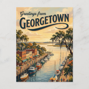 Carte Postale Georgetown, Caroline du Sud, États-Unis États-Unis