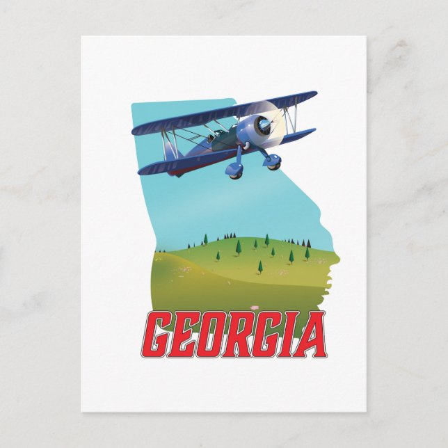 Carte Postale Georgia State USA Travel poster, (Devant)