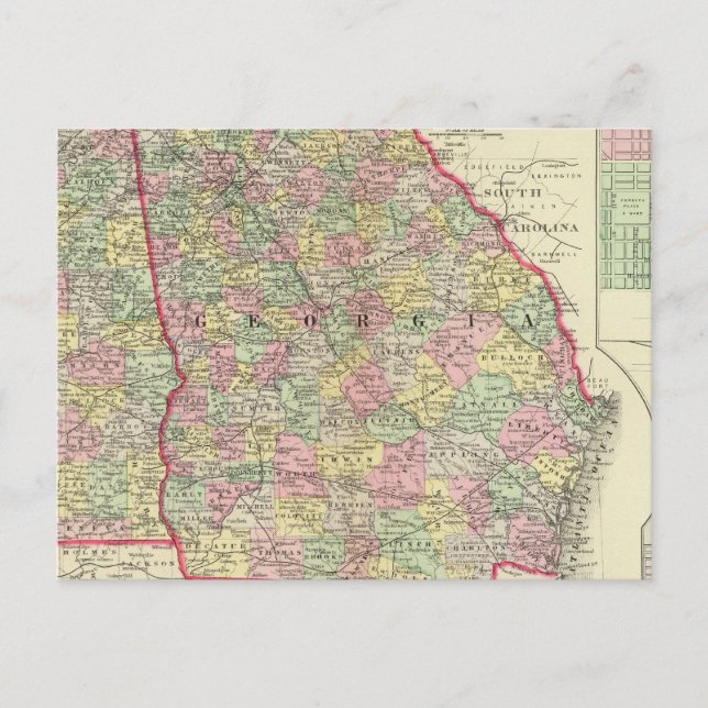 Carte Postale Géorgie, Alabama (Devant)