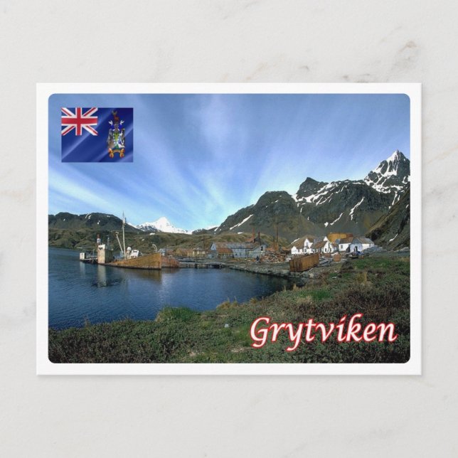 Carte Postale Géorgie du Sud et Sandwich du Sud - (Devant)