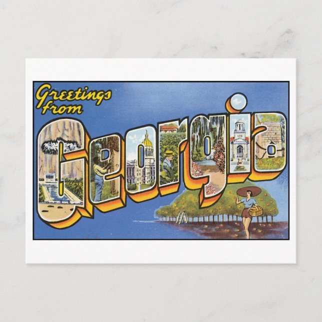 Carte postale Géorgie vintage (Devant)