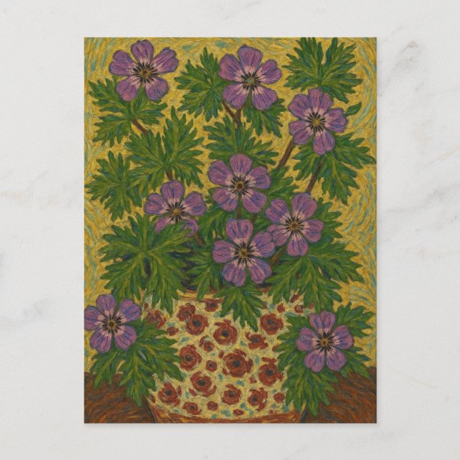 Carte Postale géranium wallichianum (Devant)