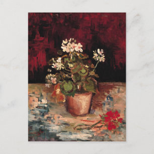 Carte Postale Geraniums dans un pot de fleurs, Van Gogh Art