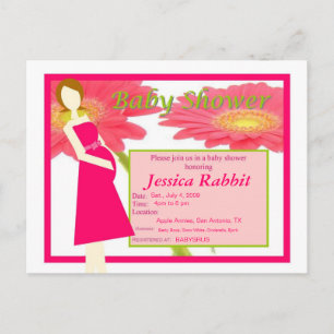 Carte Postale Gerbera Daisy Invitation Baby shower
