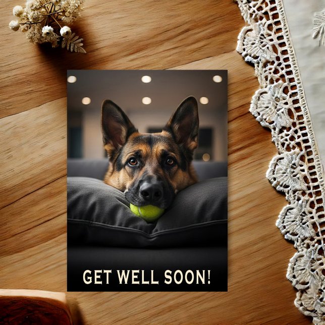Carte Postale German Shepherd Get Well Postcard (Créateur téléchargé)
