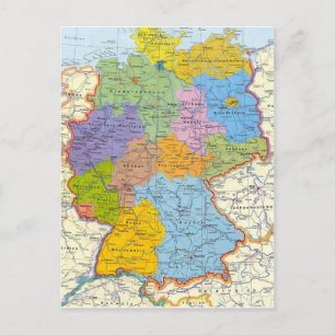 Carte Postale Germany map card