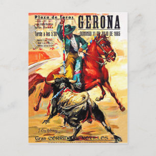 Carte Postale Gerona Bullfight, Espagne, Corrida, voyage vintage
