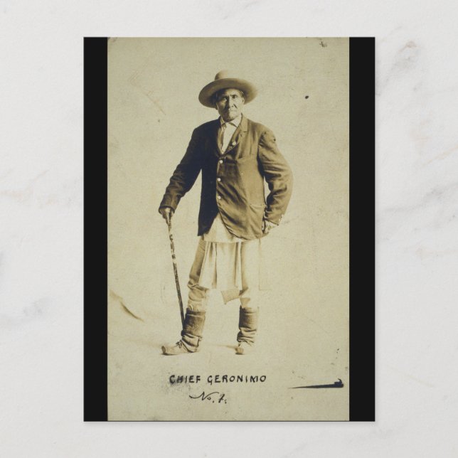 Carte Postale Geronimo en chef Portrait permanent 1904 (Devant)