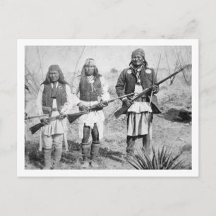 Carte Postale Geronimo et trois de ses guerriers Apache, 1886 (b