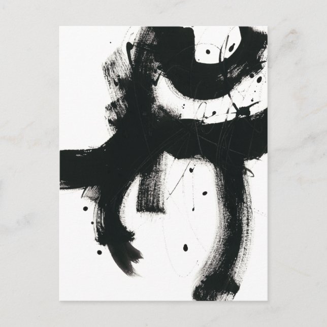 Carte Postale Gesture en Onyx - Trucs de peinture noir (Devant)
