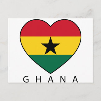 Carte Postale Ghana Soccer Heart