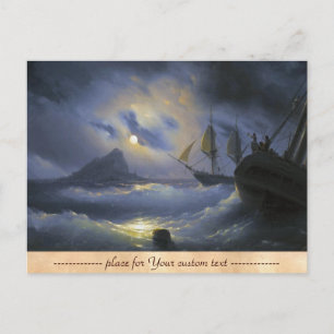 Carte Postale Gibraltar par Nuit Ivan Aivasovsky eaux de la mer